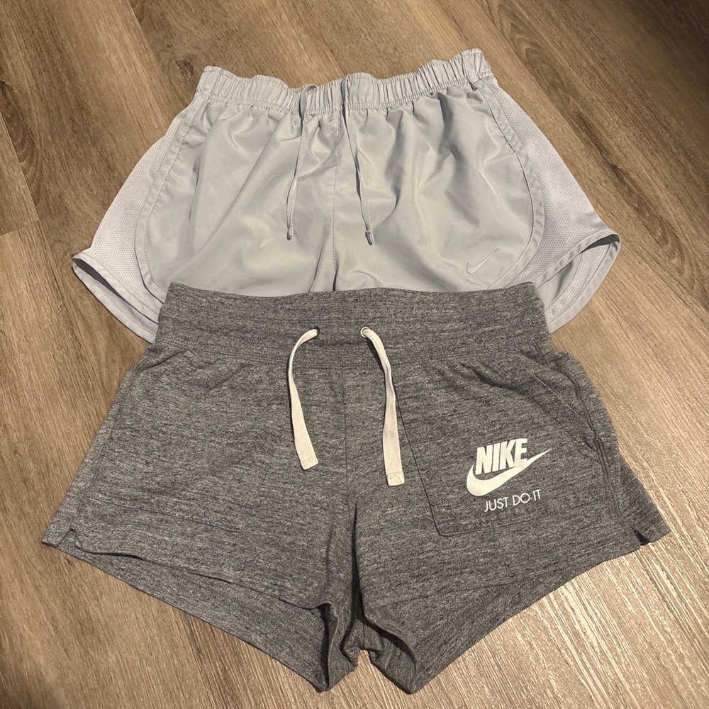 Nike Women's Shorts Pair- Light Gray & Heather Gray